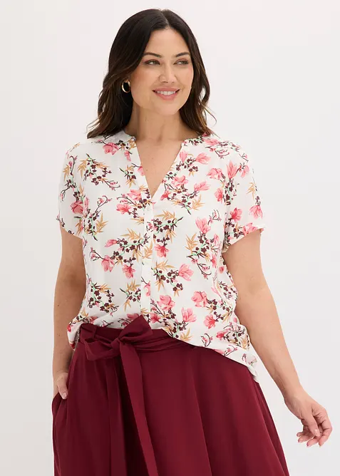 Chemisier manches courtes 100% viscose, bonprix