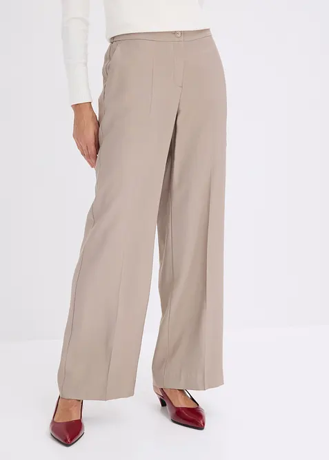Pantalon large et l&eacute;ger &agrave; pinces, bonprix