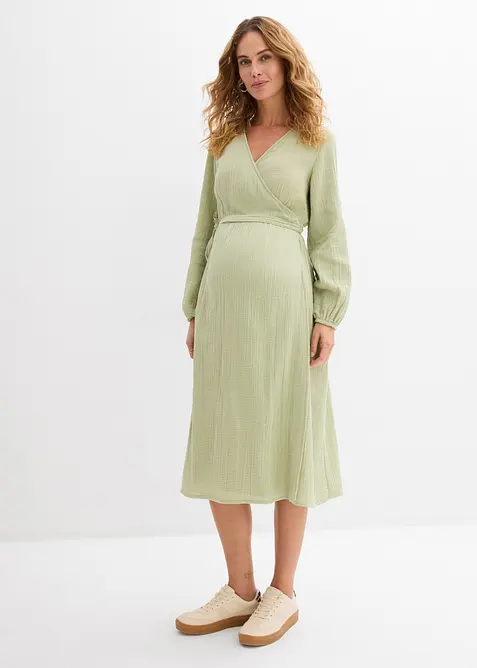 Robe de grossesse et d&rsquo;allaitement en gaze de coton, bonprix