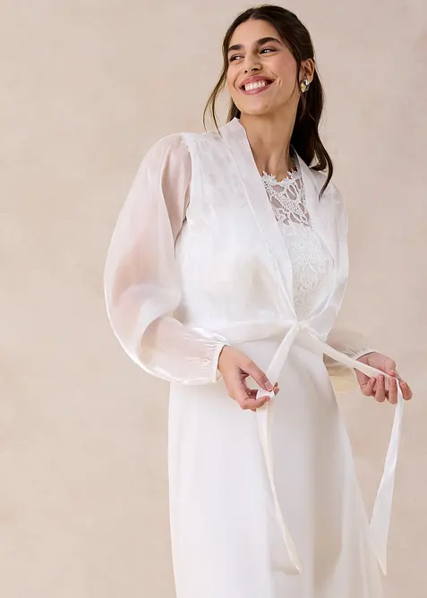 Bol&eacute;ro en tulle fin avec d&eacute;tail &agrave; nouer, bonprix