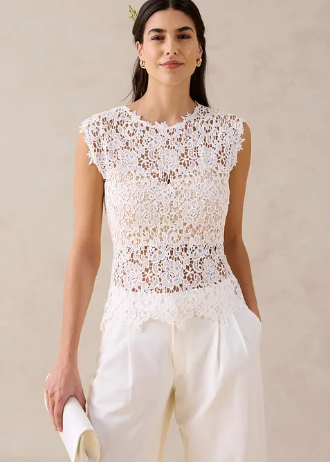 Top en dentelle, bonprix