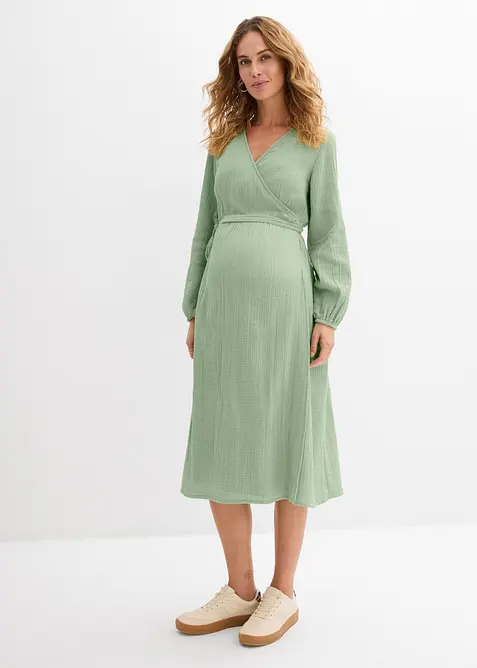 Robe de grossesse et d&rsquo;allaitement en gaze de coton, bonprix