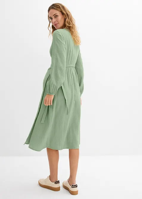 Robe de grossesse et d&rsquo;allaitement en gaze de coton, bonprix