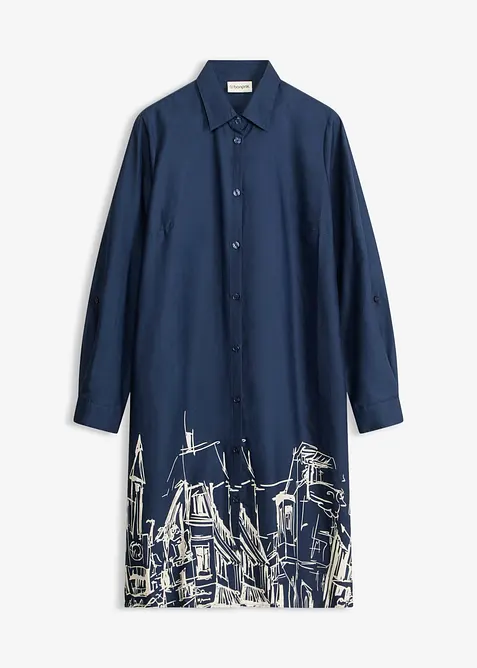 Robe-chemise en popeline de coton, bonprix