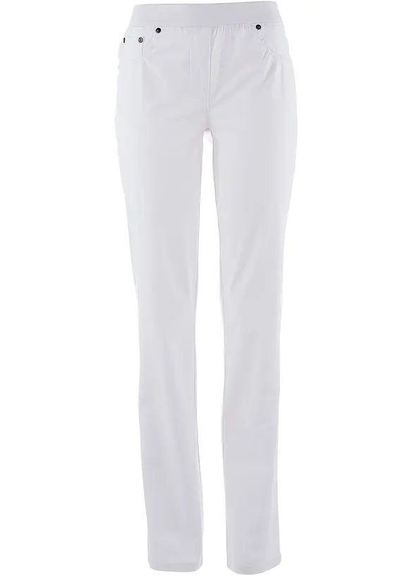 Pantalon à enfiler avec taille confortable, Straight, bonprix