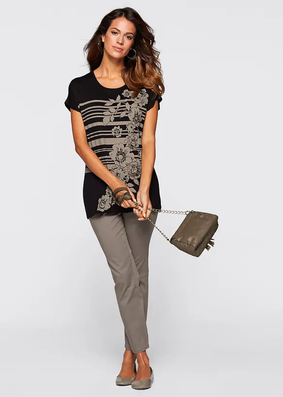 Pantalon 7/8 &agrave; taille &eacute;lastiqu&eacute;e, bonprix