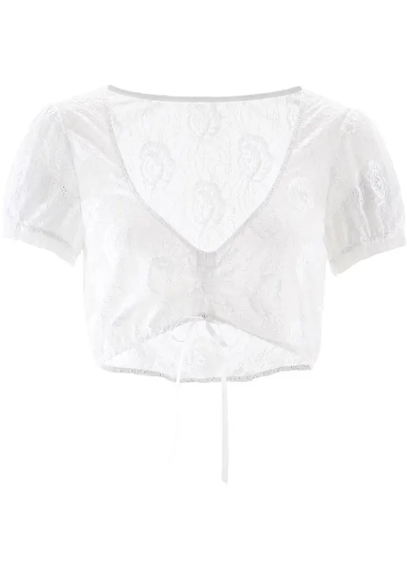 Blouse Dirndl en dentelle, bonprix