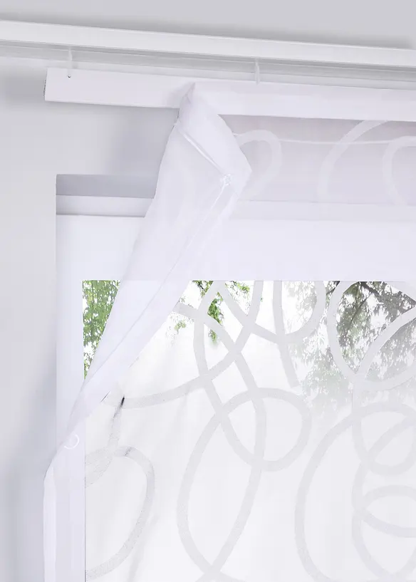 Store bateau transparent avec imprimé et polyester, bonprix