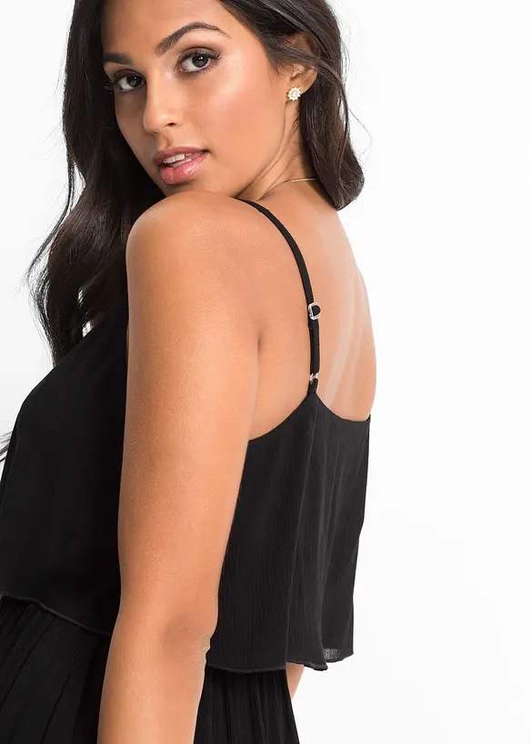 Robe longue en viscose texturée, bonprix