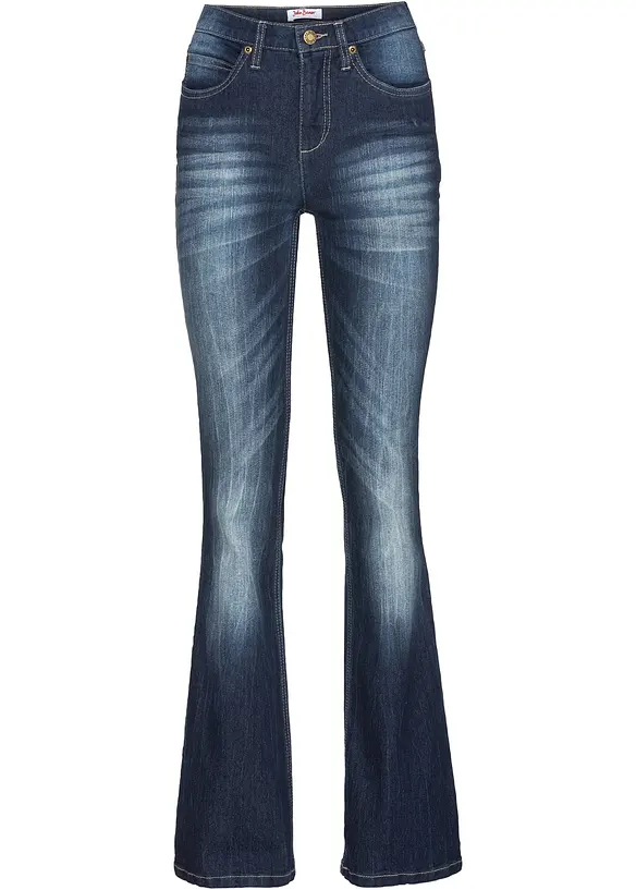 Jean bootcut taille haute, extensible et confortable, bonprix