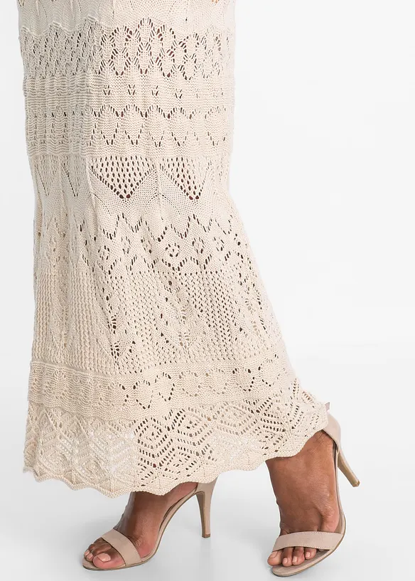 Robe en maille ajourée, bonprix