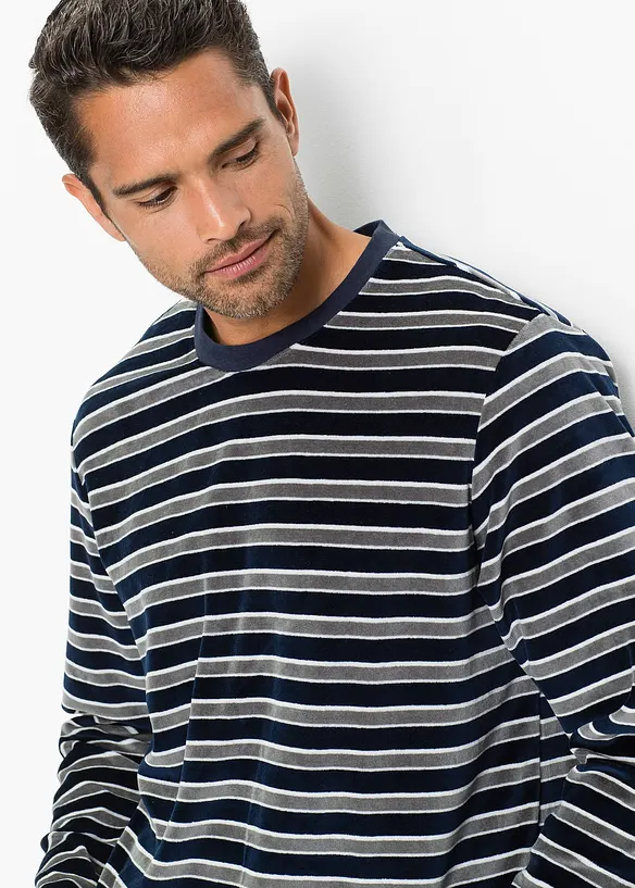 Pyjama en velours doux à manches longues, bonprix