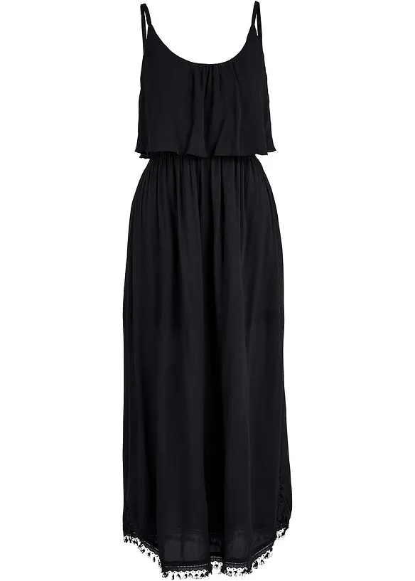 Robe longue en viscose texturée, bonprix