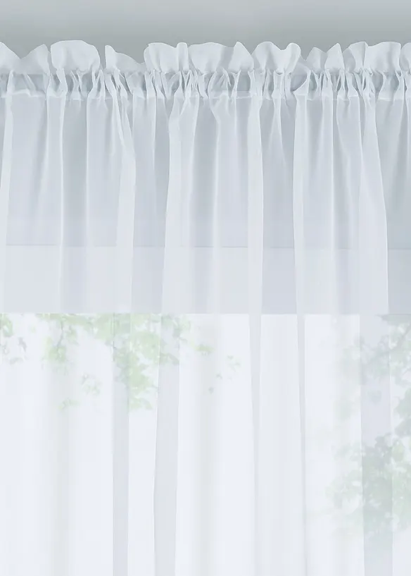 Voilage brodé avec embrasse (1 pce), bonprix