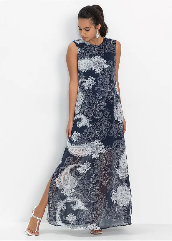 Robe longue en mousseline, bonprix