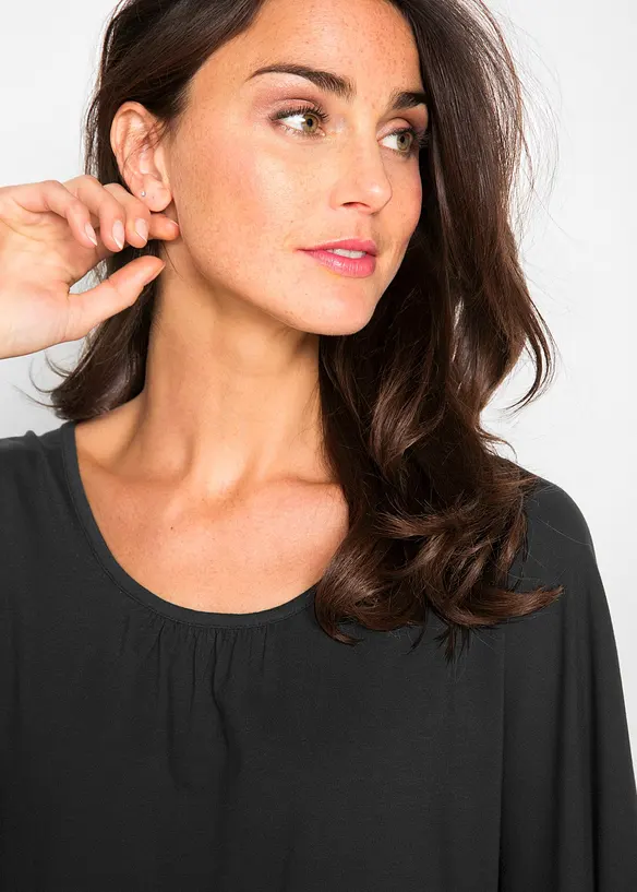 T-shirt en viscose &agrave; manches chauve-souris, bonprix