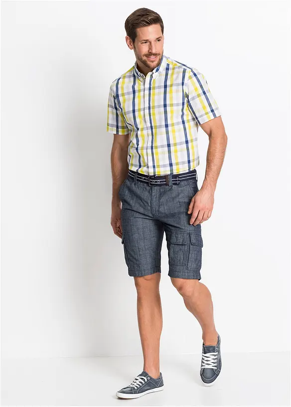 Bermuda cargo loose, 100% coton, bonprix