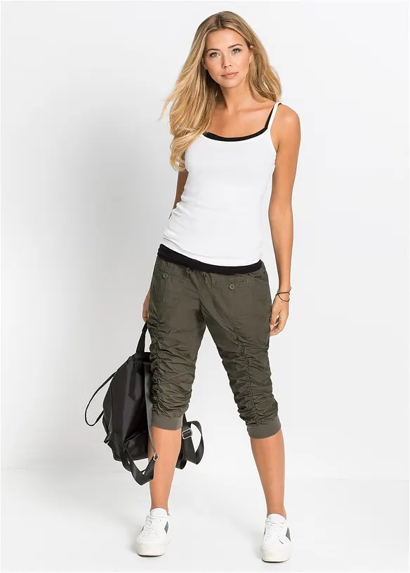 Pantalon 3/4, 100% coton, bonprix