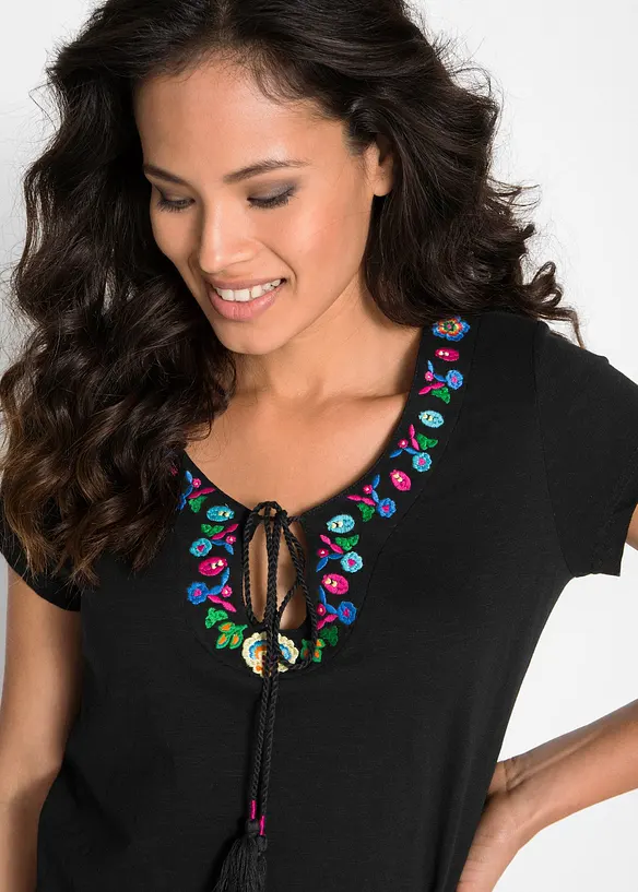 Robe en jersey coton flammé, bonprix