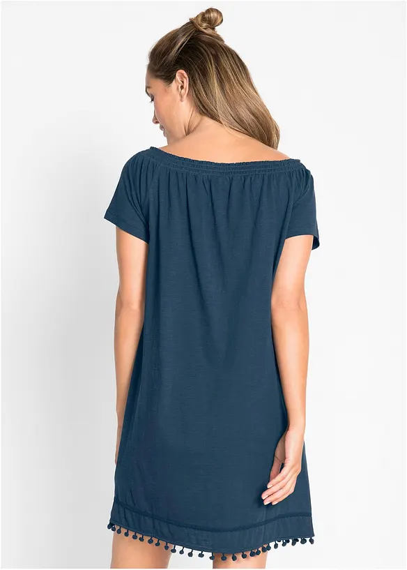 Robe à col Bardot en jersey 100% coton, bonprix