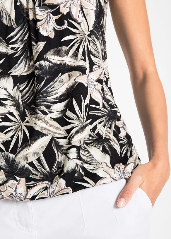 Top à fines bretelles en viscose extensible douce, bonprix