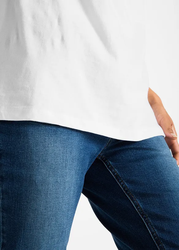 T-shirt coton et dentelle, manches courtes, bonprix