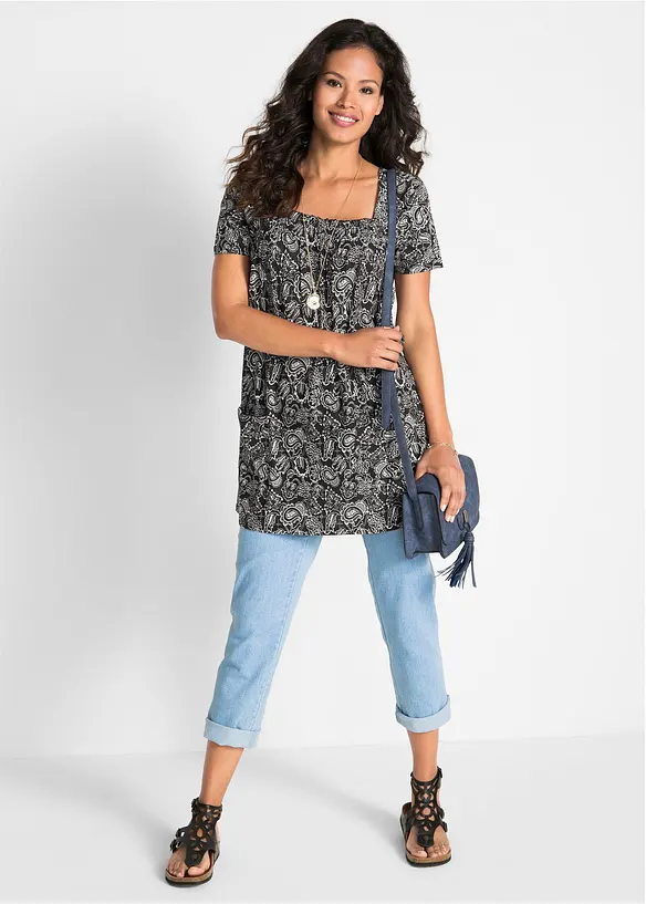 Tunique manches courtes en jersey, bonprix