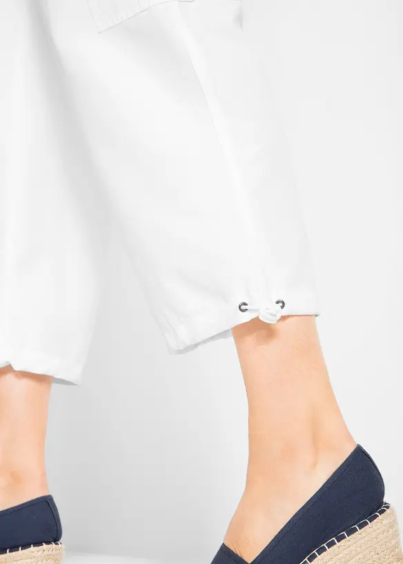 Lot de 2 pantalons 7/8 avec taille confortable, bonprix