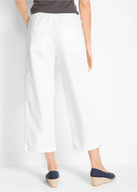 Lot de 2 pantalons 7/8 avec taille confortable, bonprix