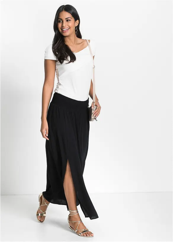 Jupe longue en viscose fluide, bonprix