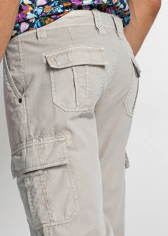 Bermuda long poches cargo regular 100% coton, bonprix