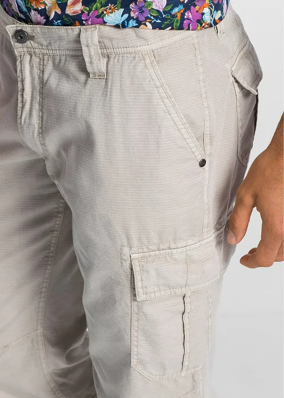 Bermuda long poches cargo regular 100% coton, bonprix