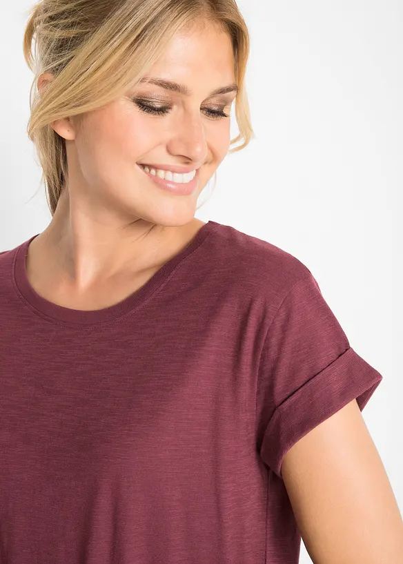 T-shirt long et boxy à manches courtes, bonprix