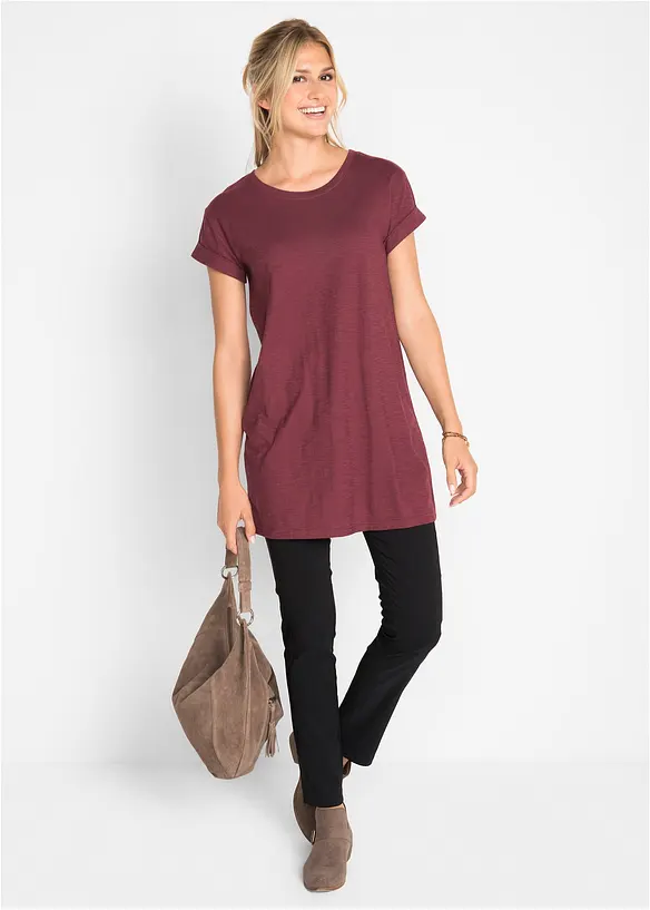 T-shirt long et boxy à manches courtes, bonprix