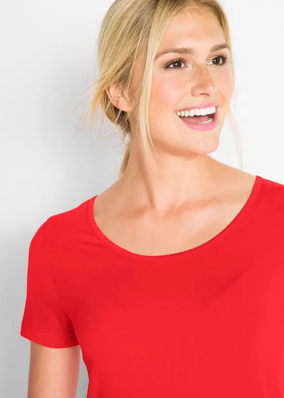 T-shirt long en viscose douce, bonprix