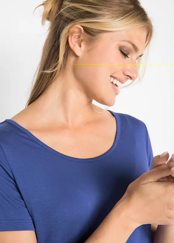 T-shirt long en viscose douce, bonprix