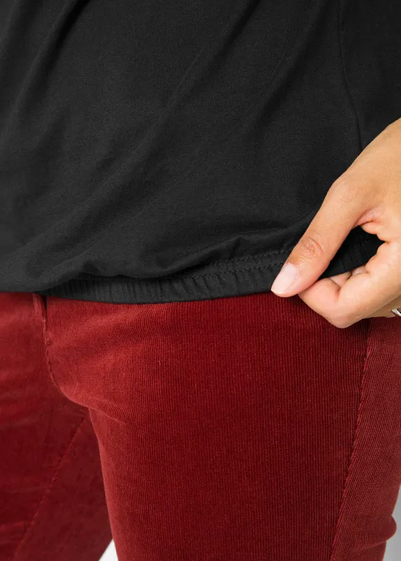 T-shirt manches longues 100% coton, finitions élastiquées, bonprix