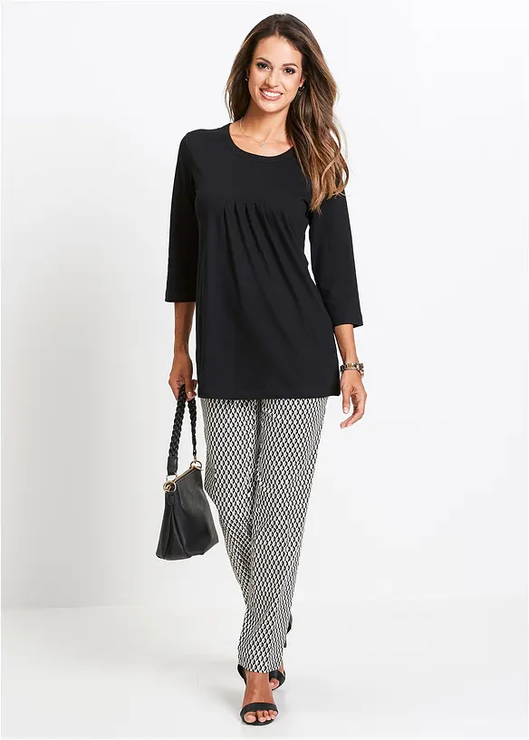 T-shirt long 100% coton, bonprix