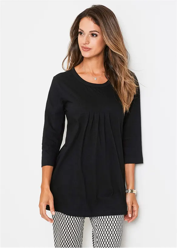 T-shirt long 100% coton, bonprix