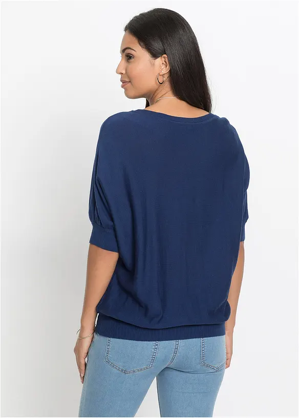 Pull en fine maille de coton mélangé, bonprix