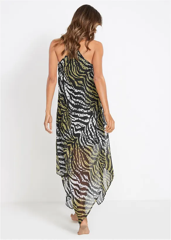 Robe de plage longue en crêpe, bonprix