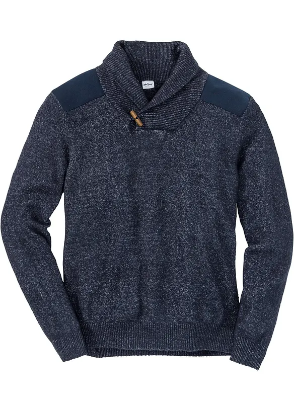 Pull en fine maille à col châle, bonprix