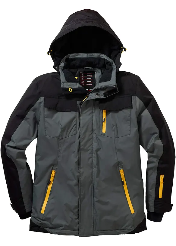 Parka imperméable en matière technique à capuche amovible, bonprix