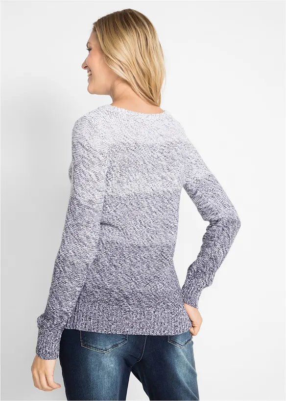 Pull en grosse maille avec dégradé de couleur, bonprix