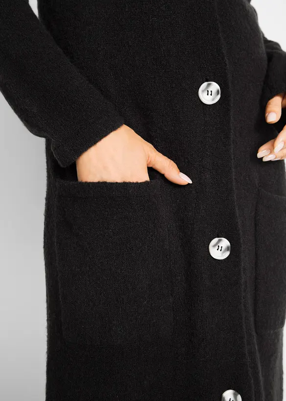 Gilet long en maille, poches plaquées, bonprix