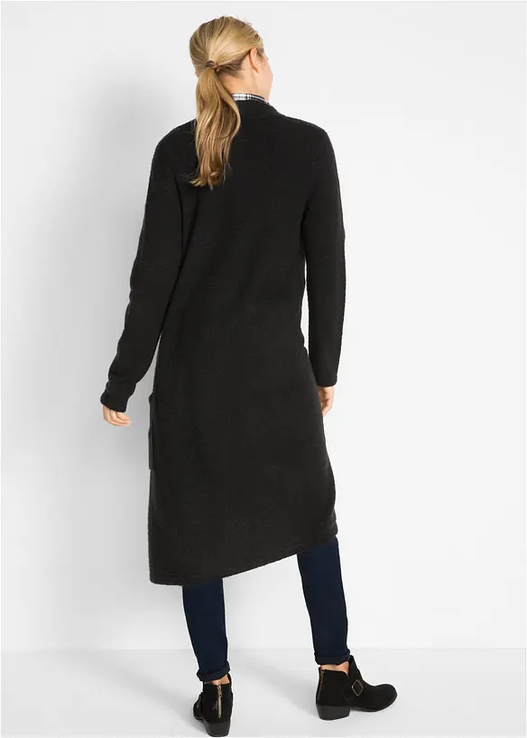 Gilet long en maille, poches plaquées, bonprix