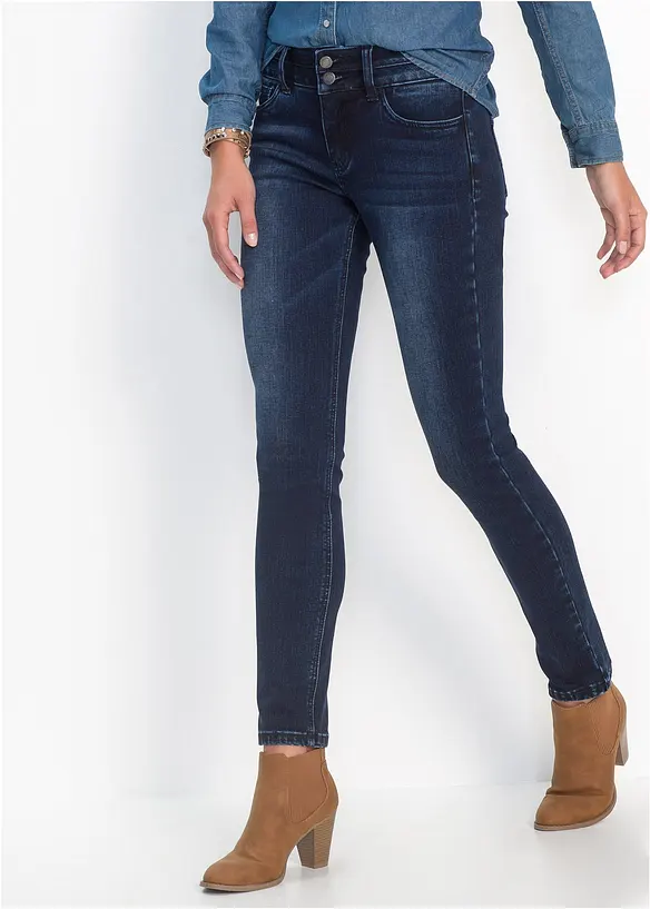Jean slim taille haute, sculptant et ultra-souple, bonprix