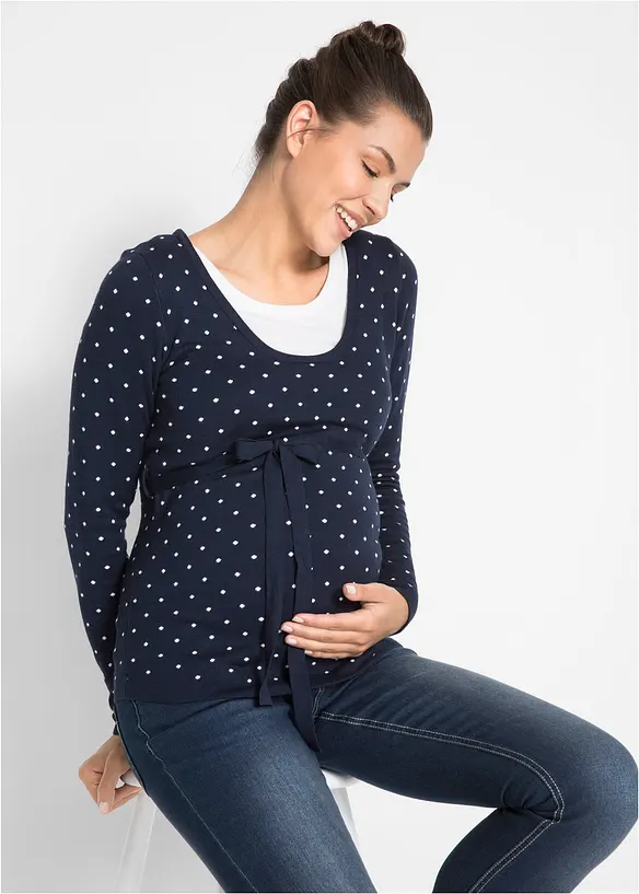 Pull de grossesse et d&rsquo;allaitement en fine maille, bonprix