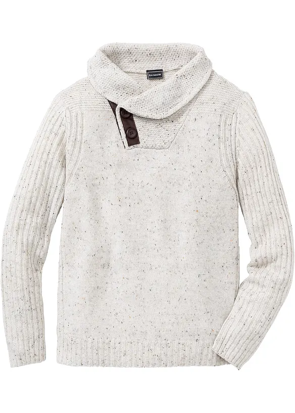 Pull en grosse maille à col châle, bonprix