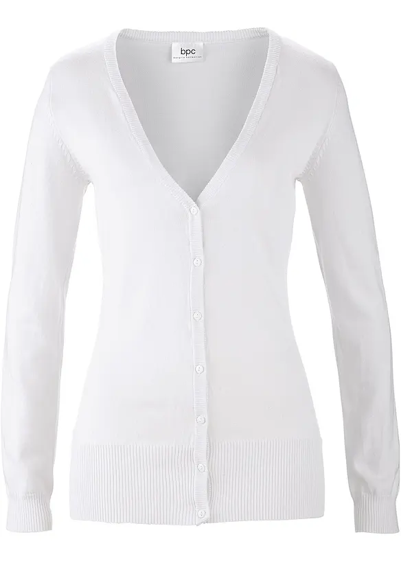 Gilet boutonné en maille fine, bonprix